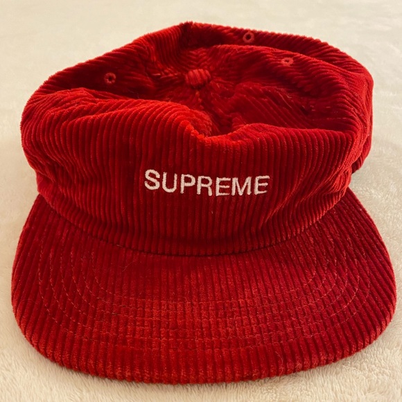 Supreme red corduroy camp cap - Picture 1 of 6